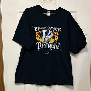 Grumpy Old Men M/C 12th annual Toy Run Black T-Shirt Men’s 2XL